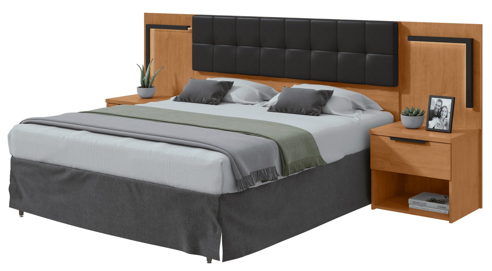 CABECEIRA BOX 1,6 CALITAN 2023     AMENDOA CLEAN/PRETO#KORINO PRETO#S/LED