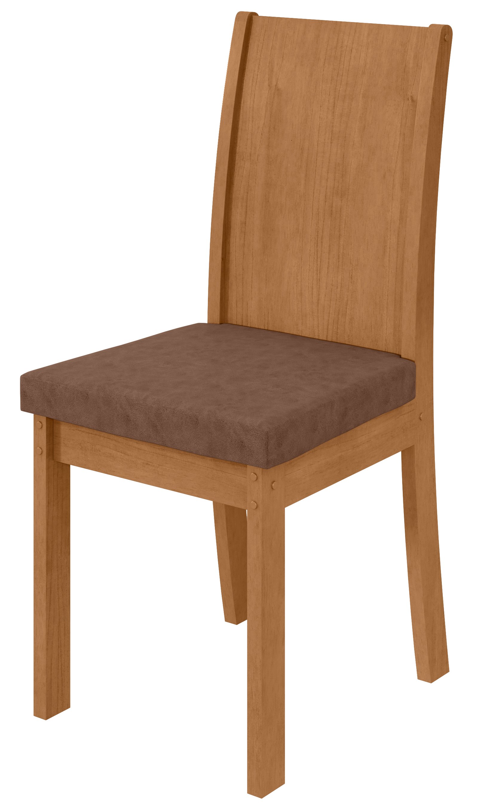 Cadeira Athenas Conj. c/ 4 - Amêndoa Clean / Couro