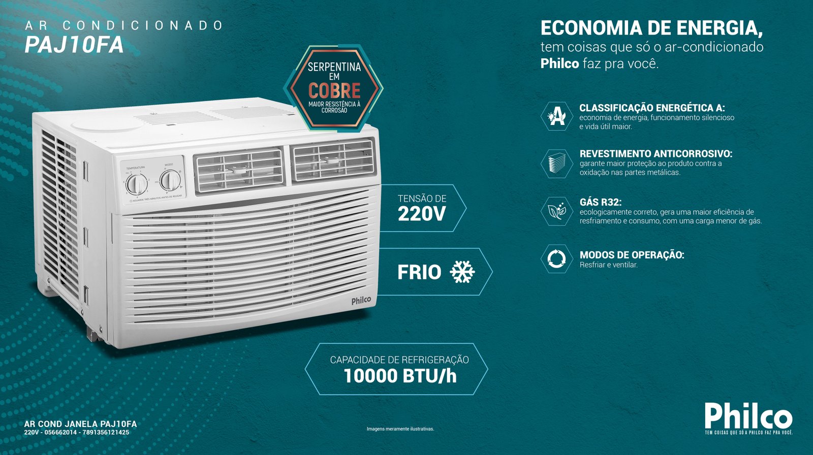 AR COND JANELA PAJ10FA 220V