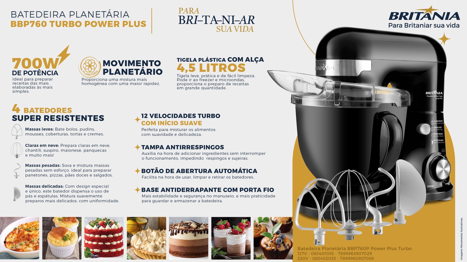 BATEDEIRA PLANETARIA BBP760P POWER PLUS TURBO 127V