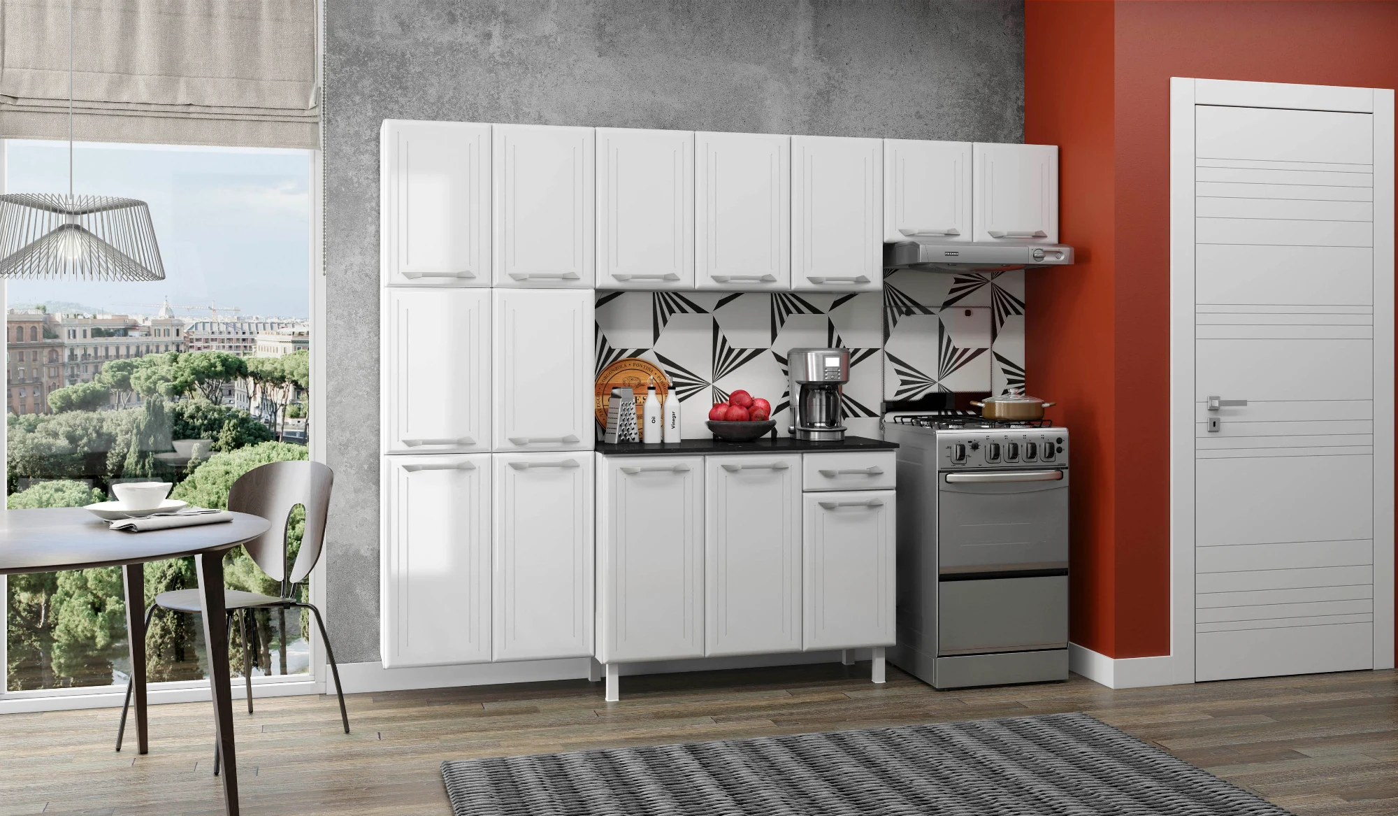 MESA DE CABECEIRA AMBAR 450MM 1GV FREIJO/BRANCO