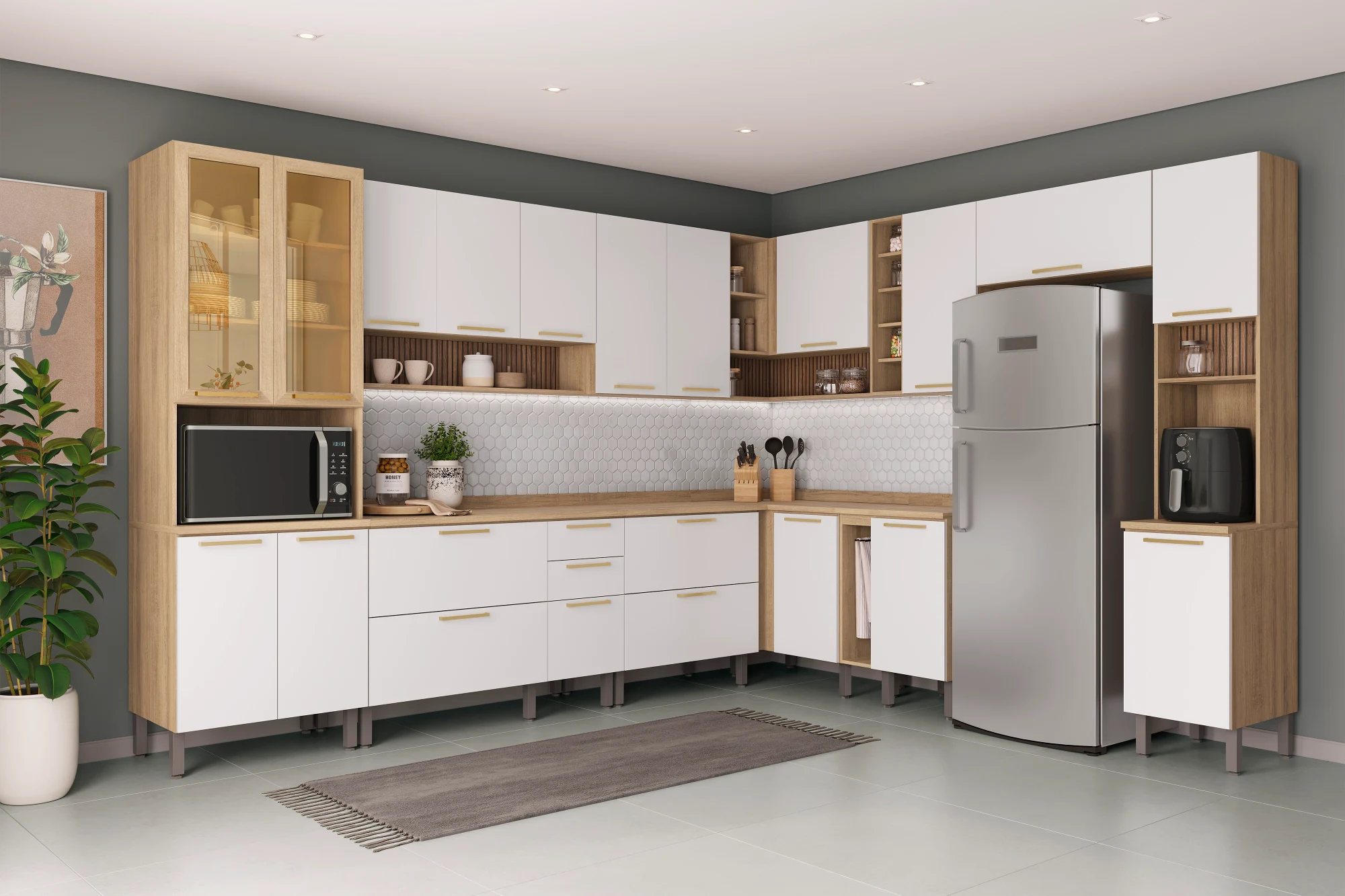ARMARIO DE CANTO MIRAGE NEW BRANCO