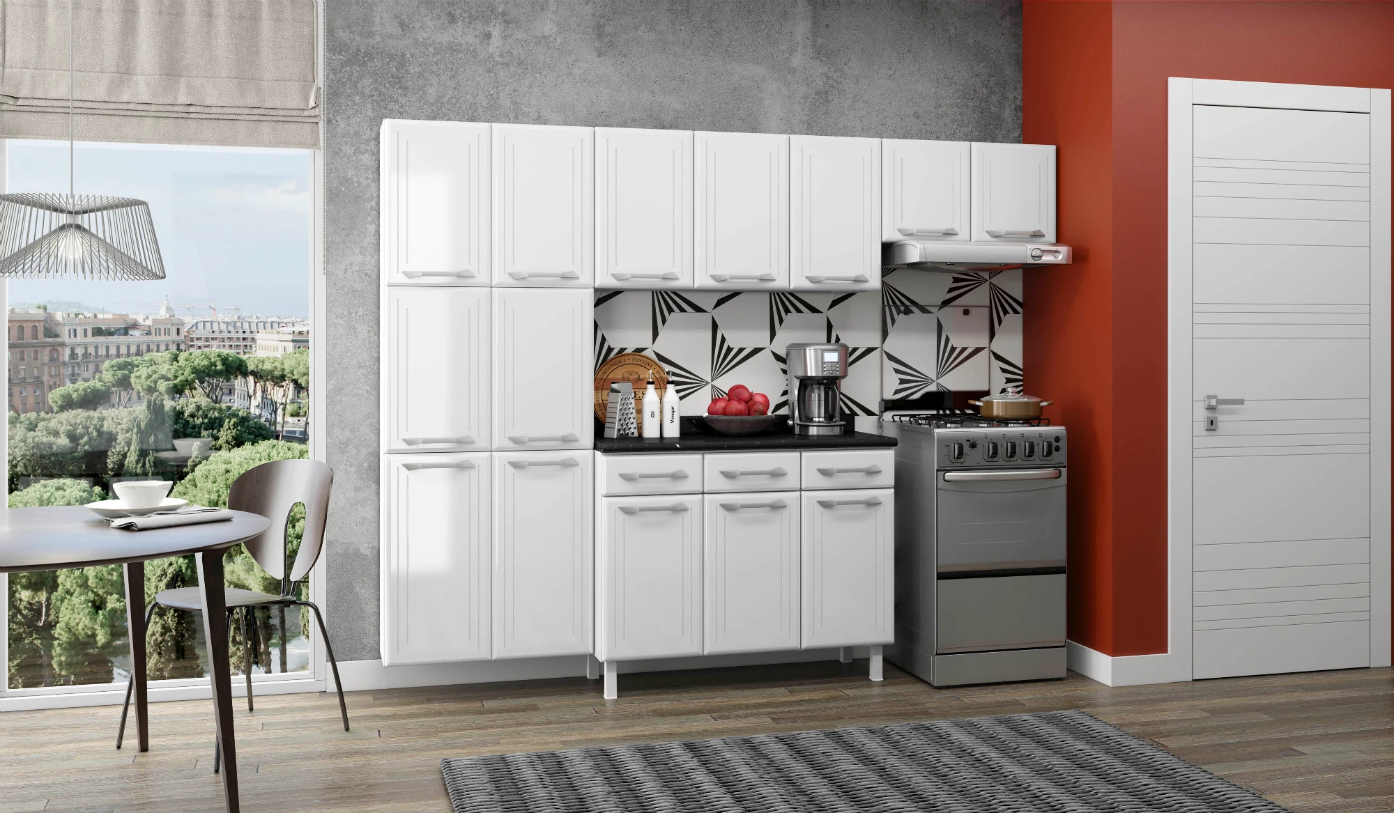 BALCAO TRIPLO 3GV S/TAM MIRAGE NEW BRANCO