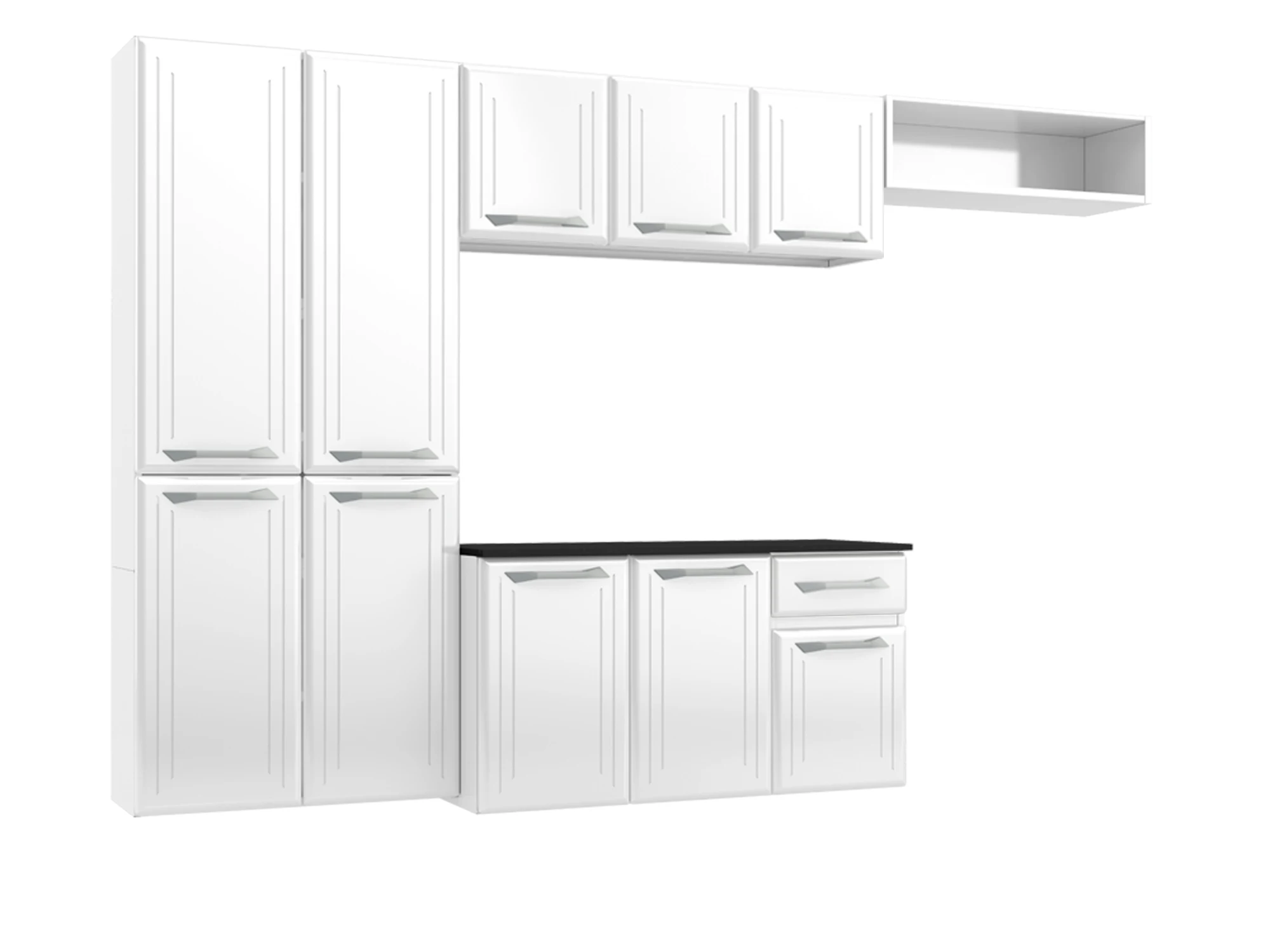 BALCAO TRIPLO MEDIO SUSPENSO 1GV C/TAM DIAMANTE NEW SMART BRANCO