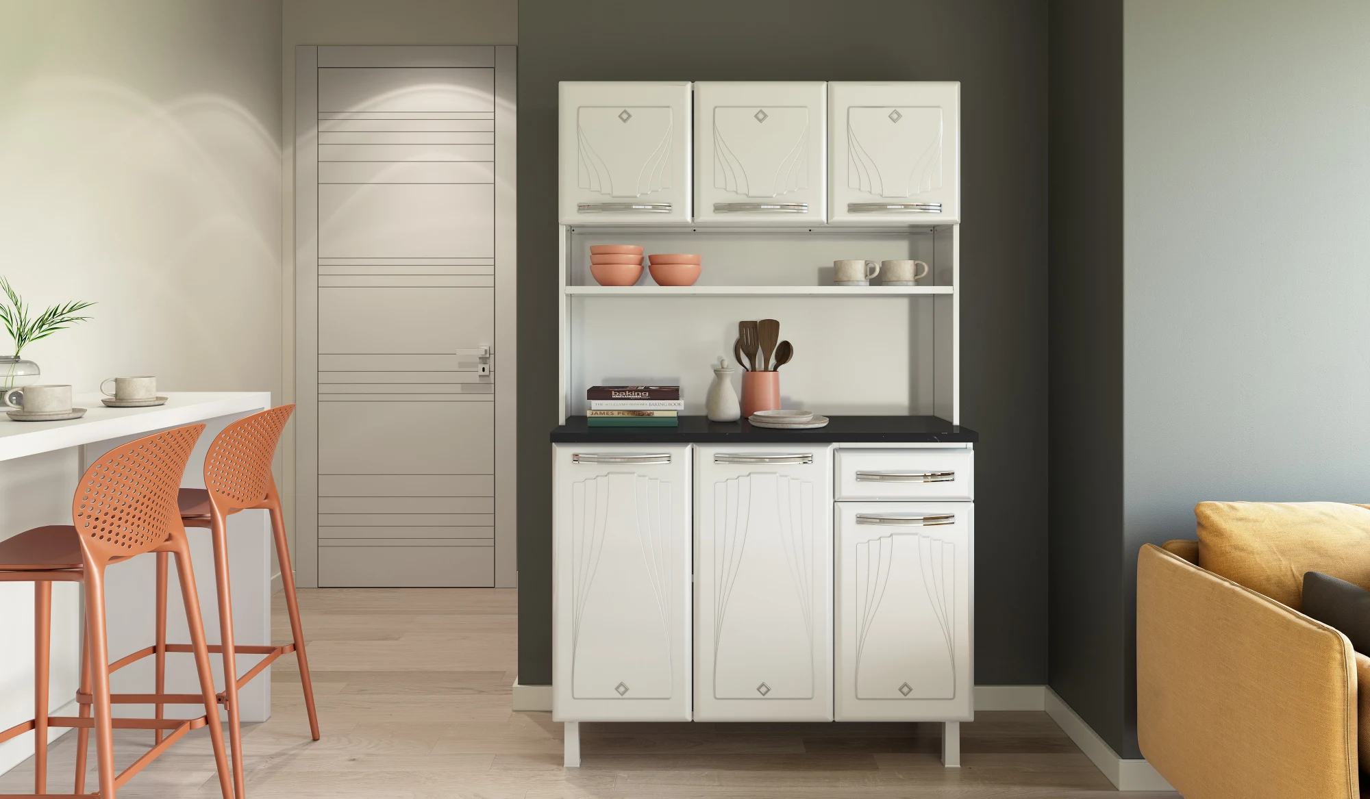 KIT CRISTAL TRIPLO C/TAM 3GV 3P BAIXA SMART BRANCO