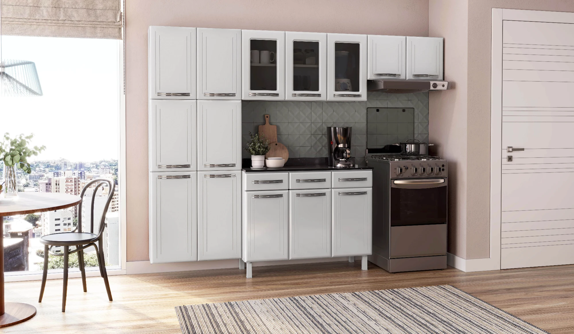 COZINHA ESMERALDA COMPACTA 01 BRANCO