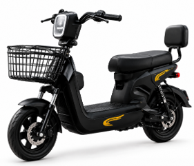 Scooter Elétrica 500W 48V com Display LCD, Cesto, Banco para Passageiro e Capacidade até 200 kg - Preta