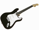 GUITARRA ELETRICA PRETA E BRANCA