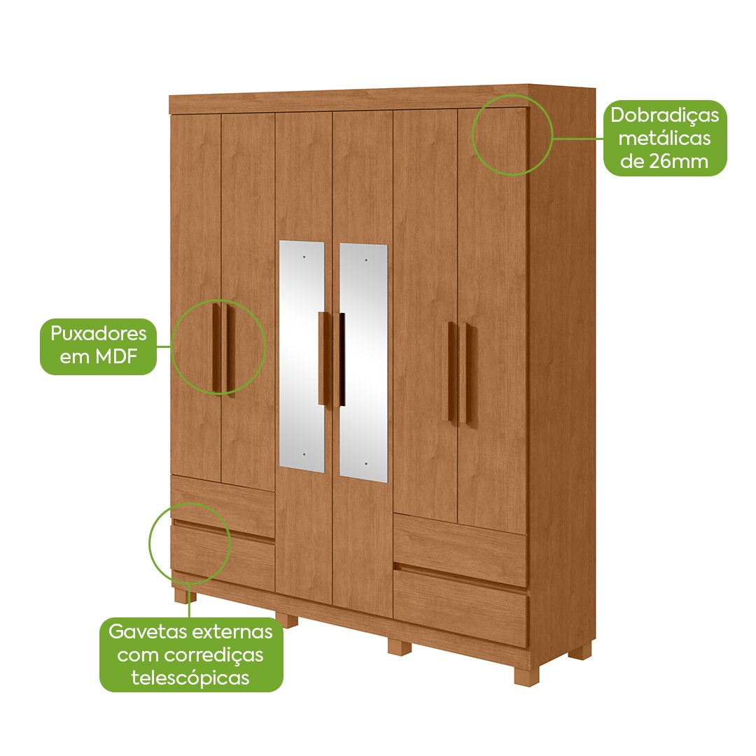 GUARDA ROUPA ZEUS 6 PTS 2021 — AMENDOA CLEAN · C/ESP · C/PES