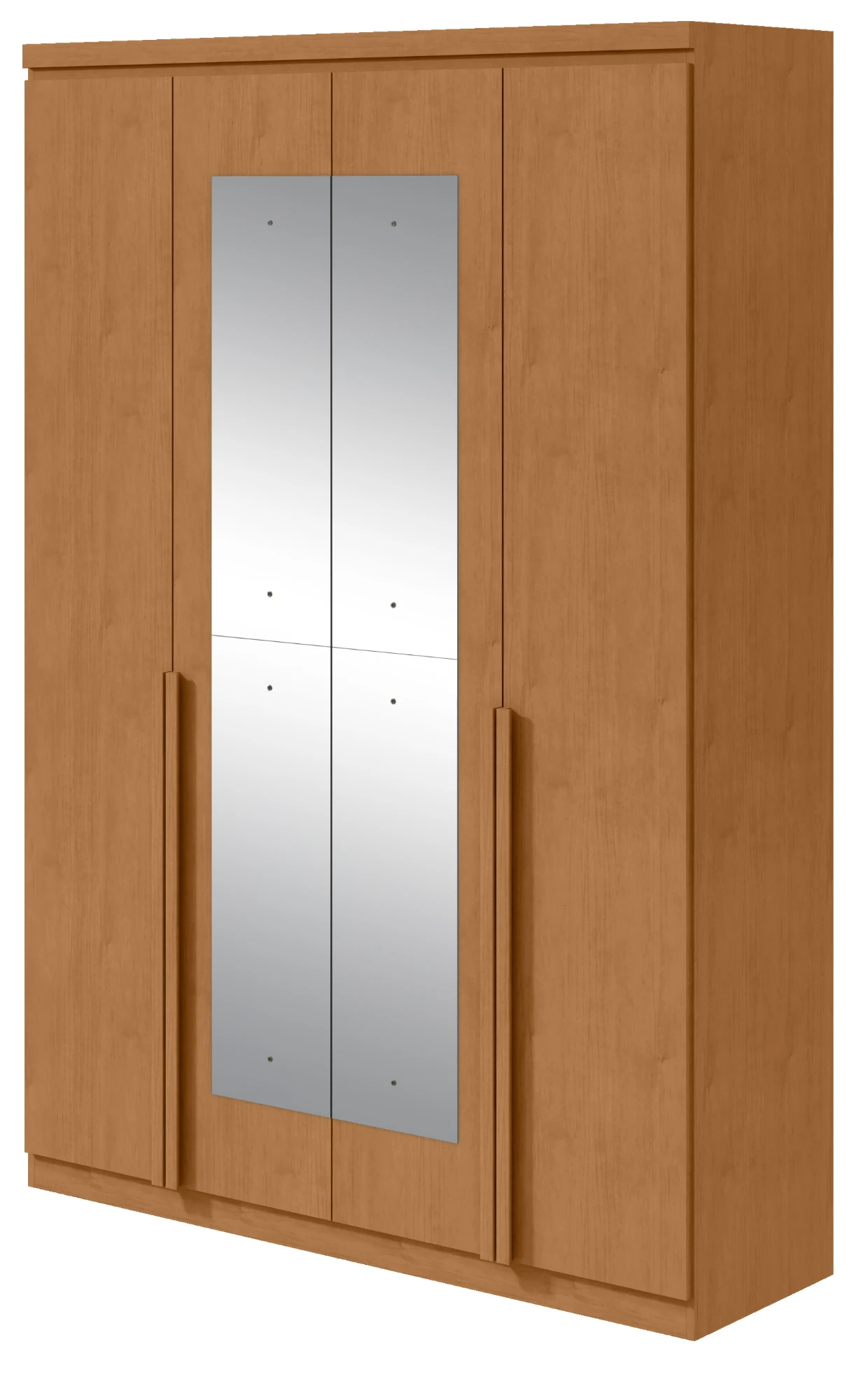 Guarda-roupa Alonzo 4 Portas s/ Espelho - Amêndoa Clean