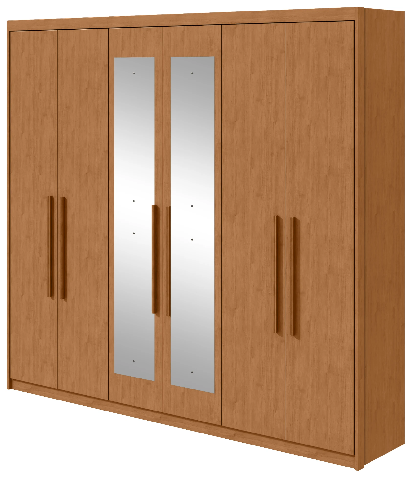 Guarda-roupa Aries 6 Portas s/ Espelho - Amêndoa Clean