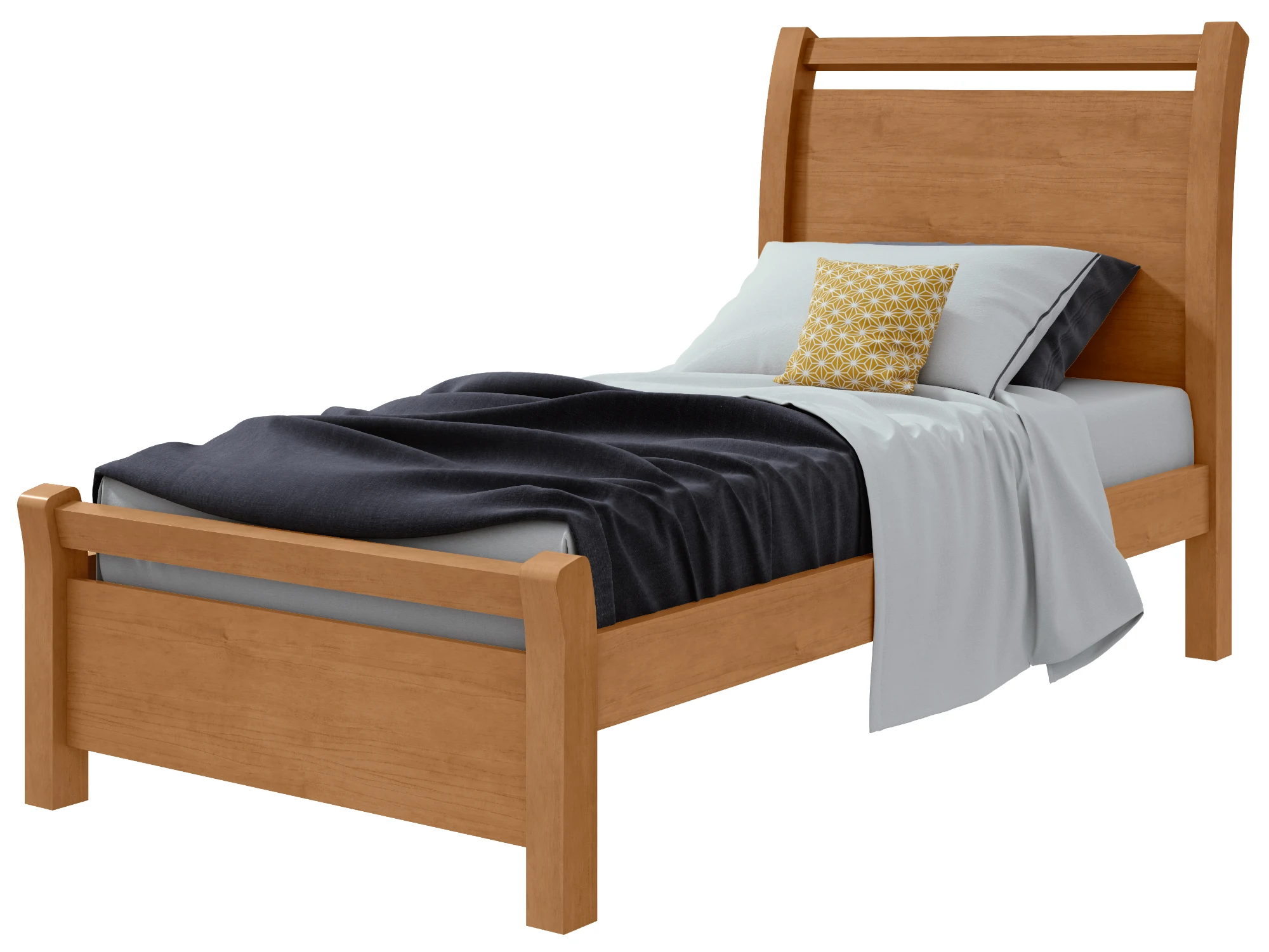 Cama Solteiro Reali - Amêndoa Clean