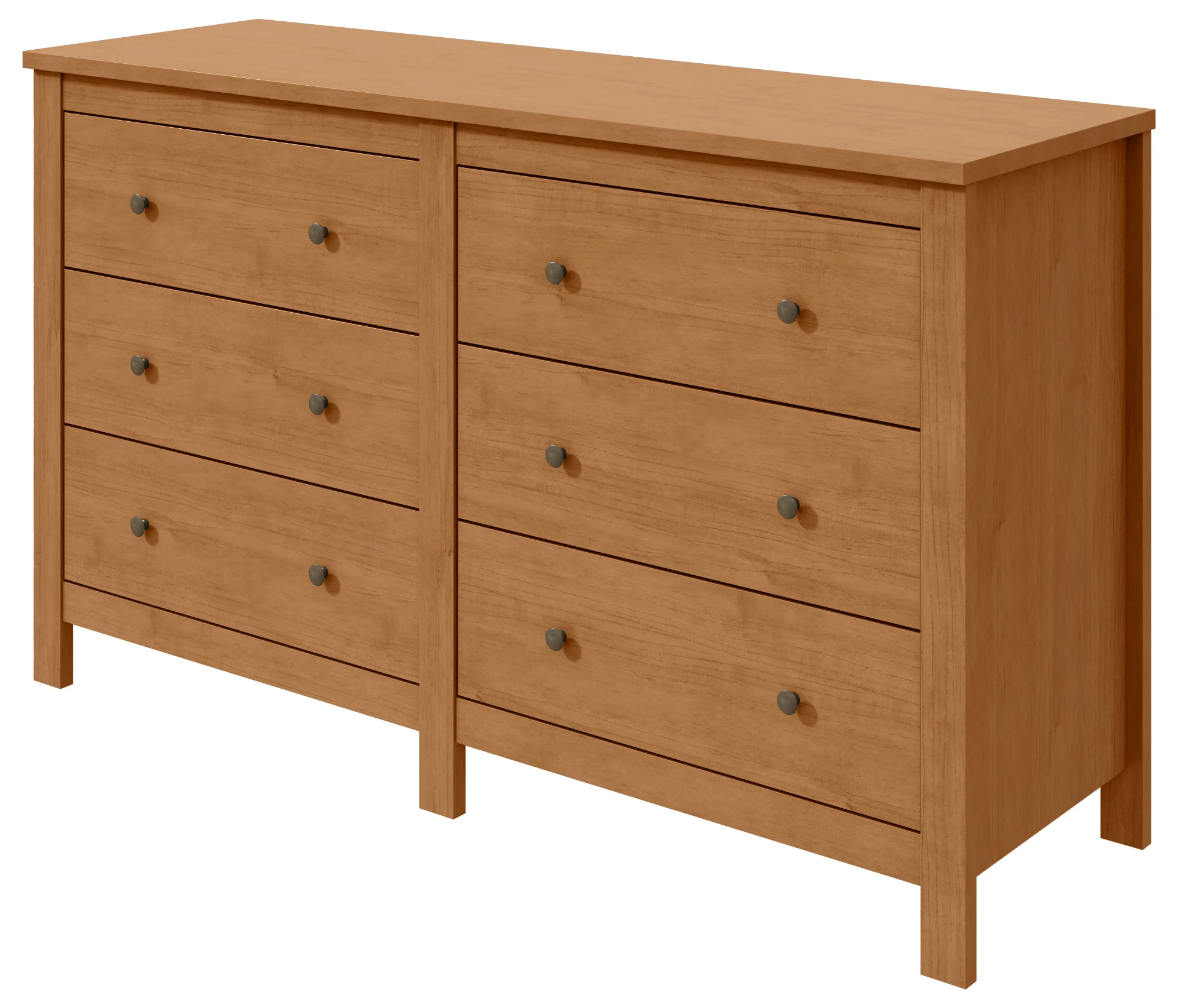 Cômoda Horizontal Maggiore New 6 Gavetas - Amêndoa Clean