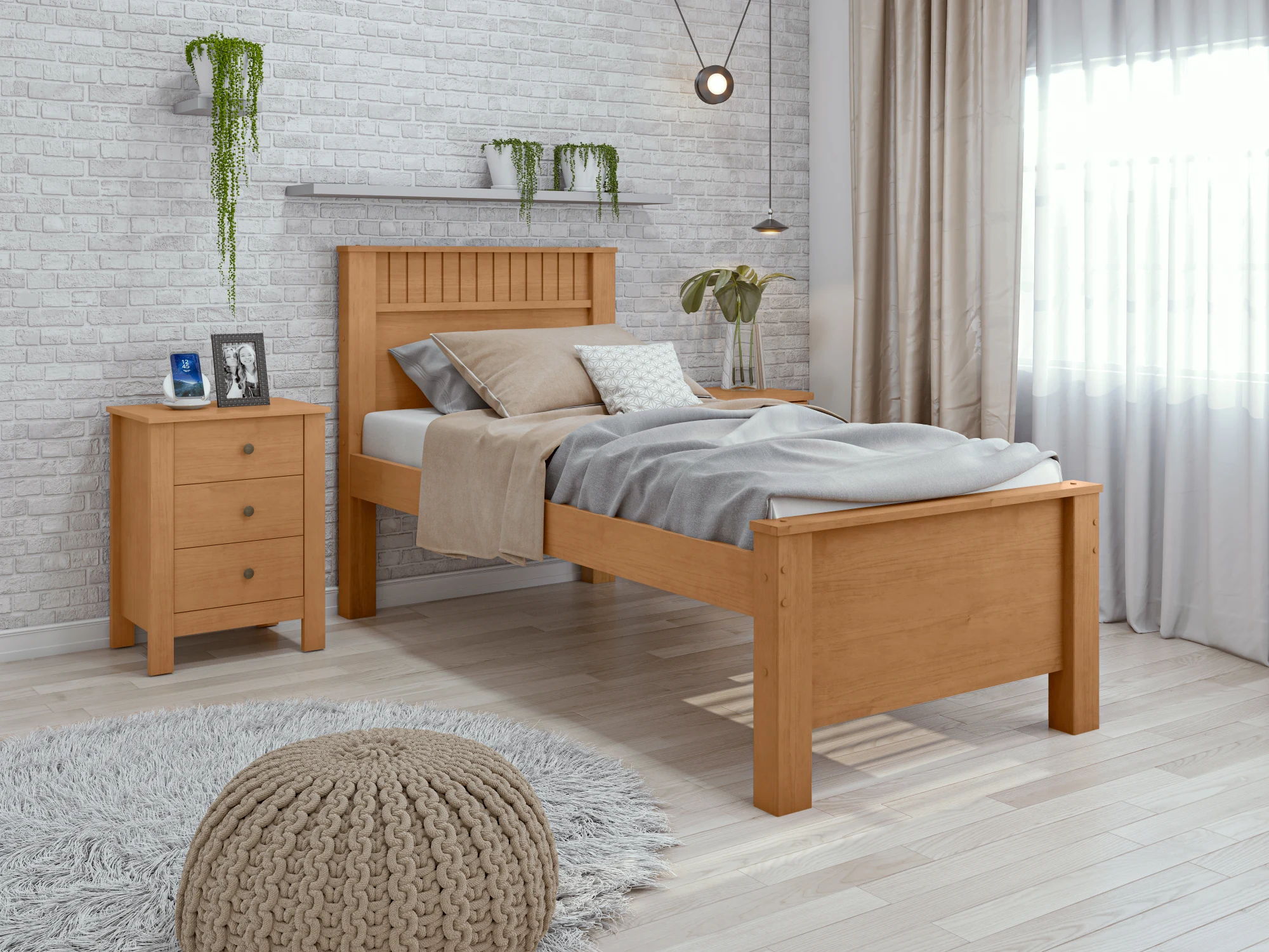 Cama Casal Solt 0,90 Loop - Amêndoa Clean