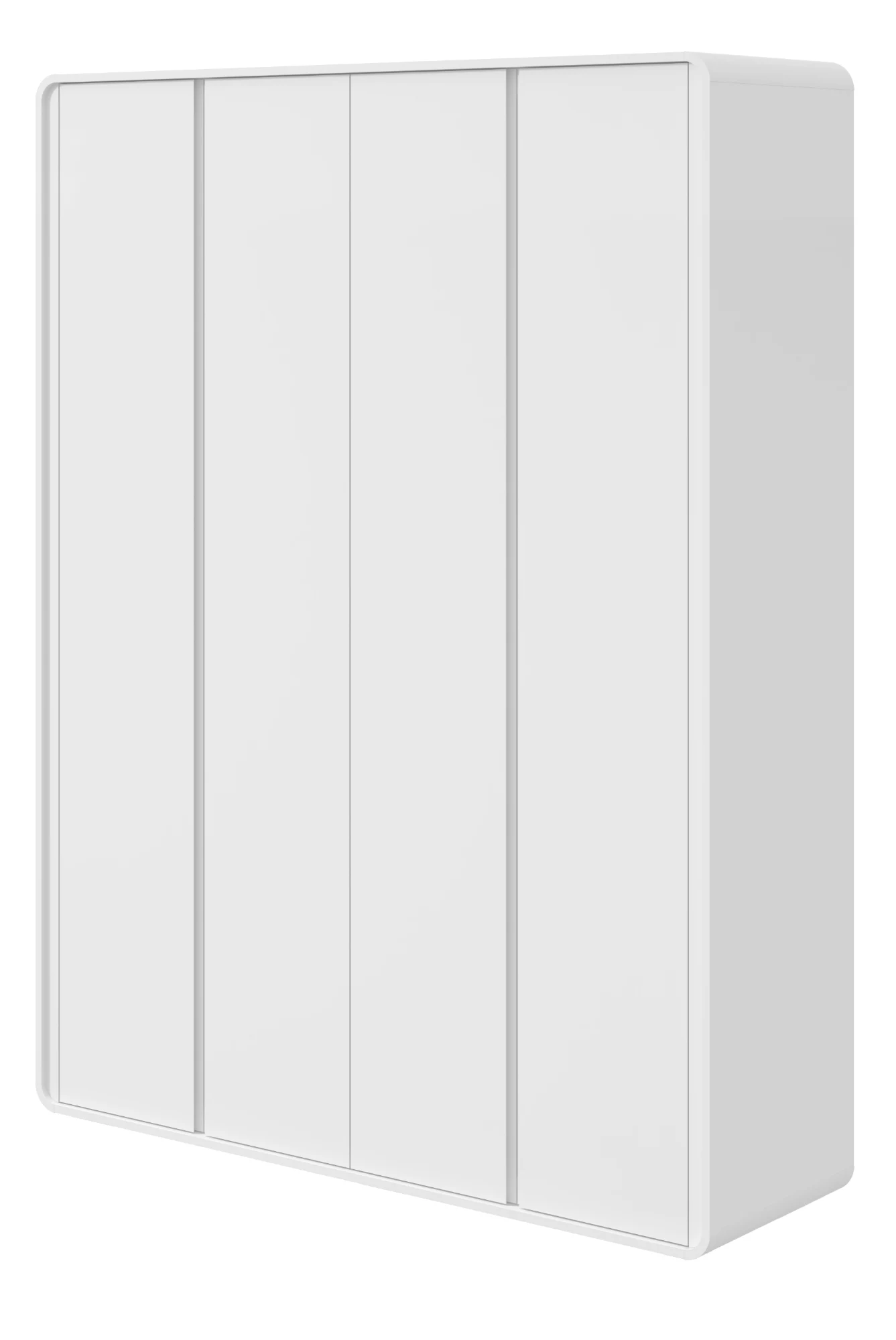 Guarda-roupa Loop 4 Portas s/ Pés - Branco