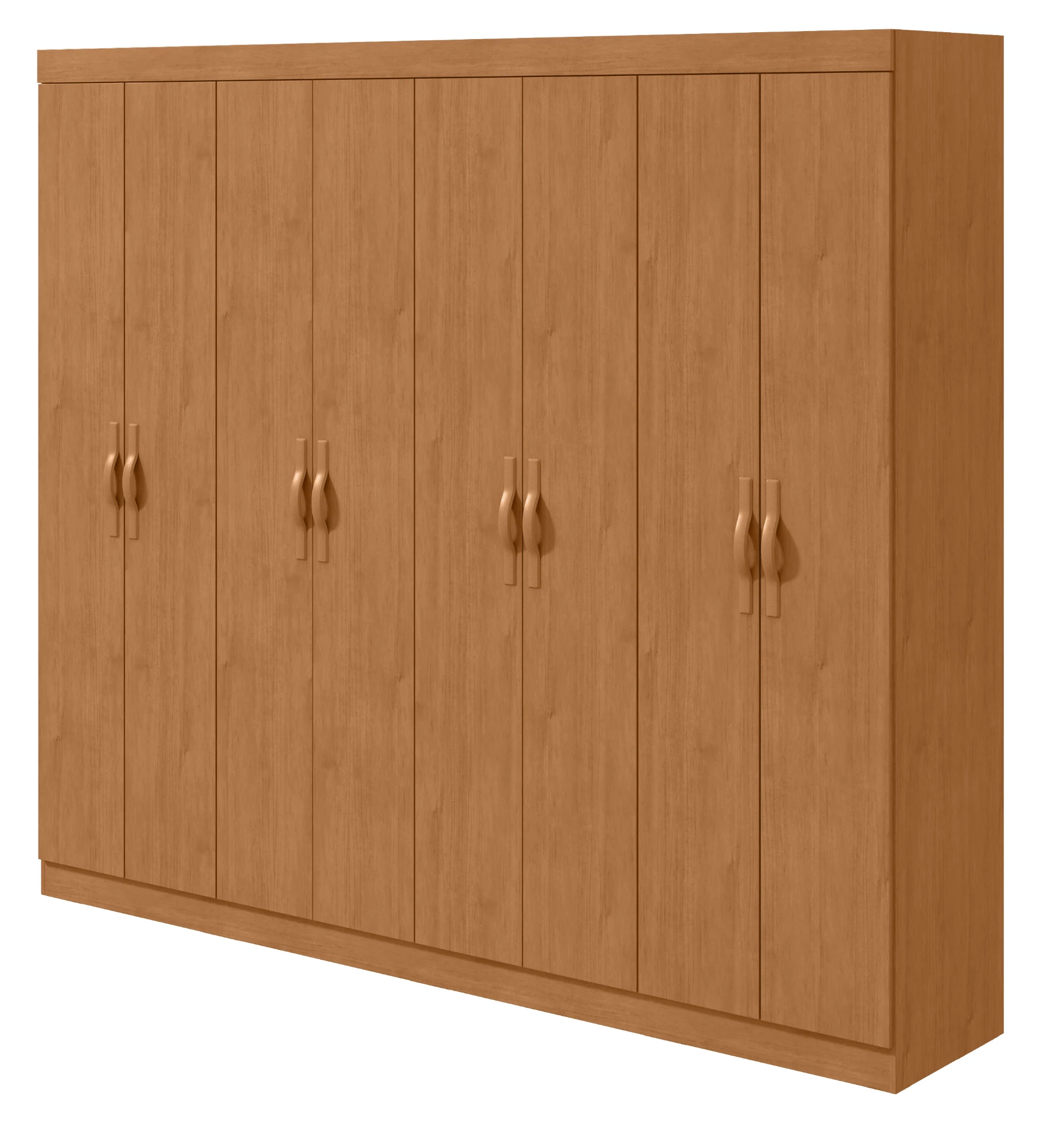Guarda-roupa Serenata 8 Portas s/ Espelho - Amêndoa Clean