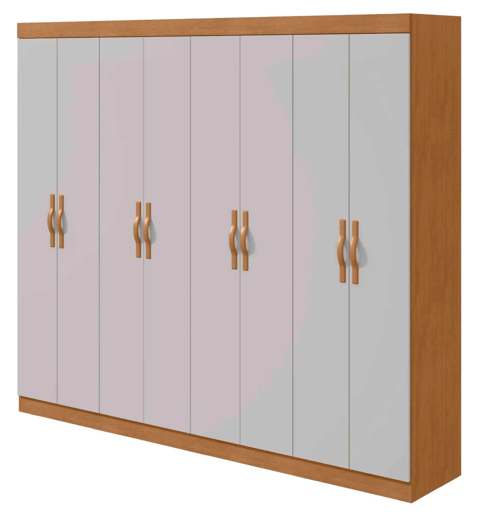 Guarda-roupa Serenata 8 Portas - Amêndoa Clean / Off White