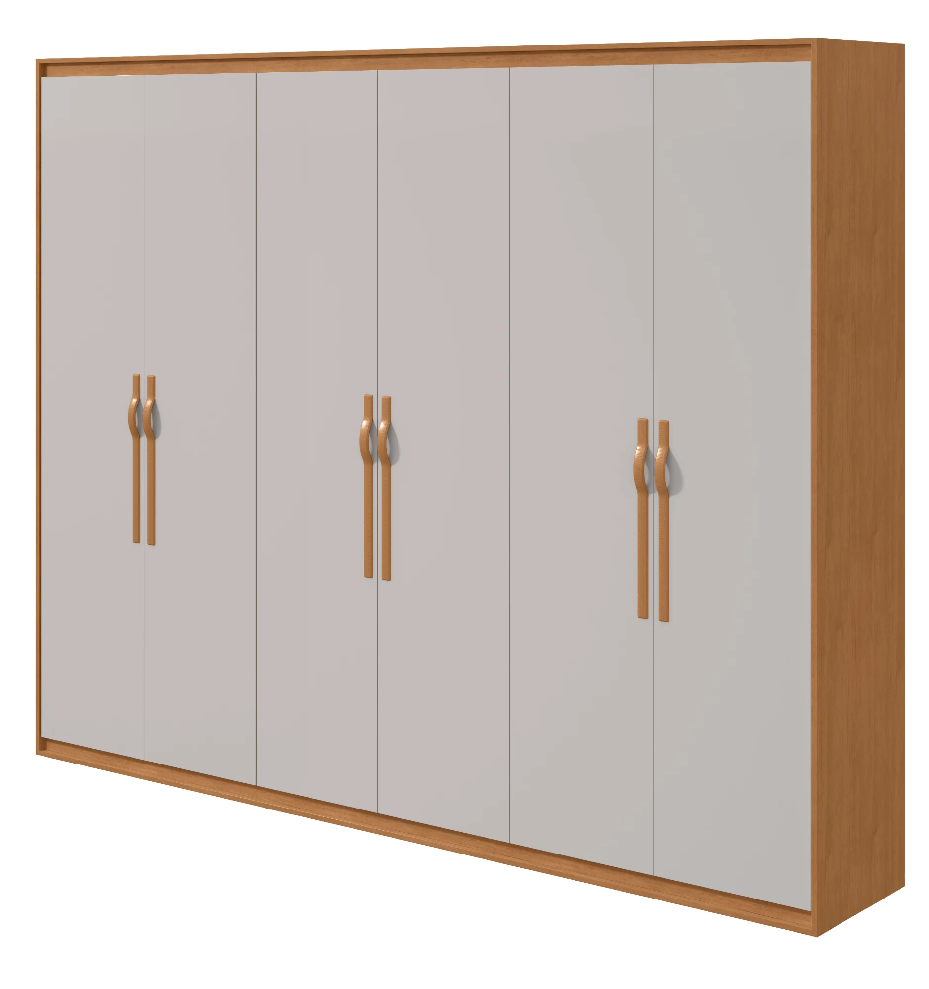 Guarda-roupa Suavita 6 Portas - Amêndoa Clean / Off White