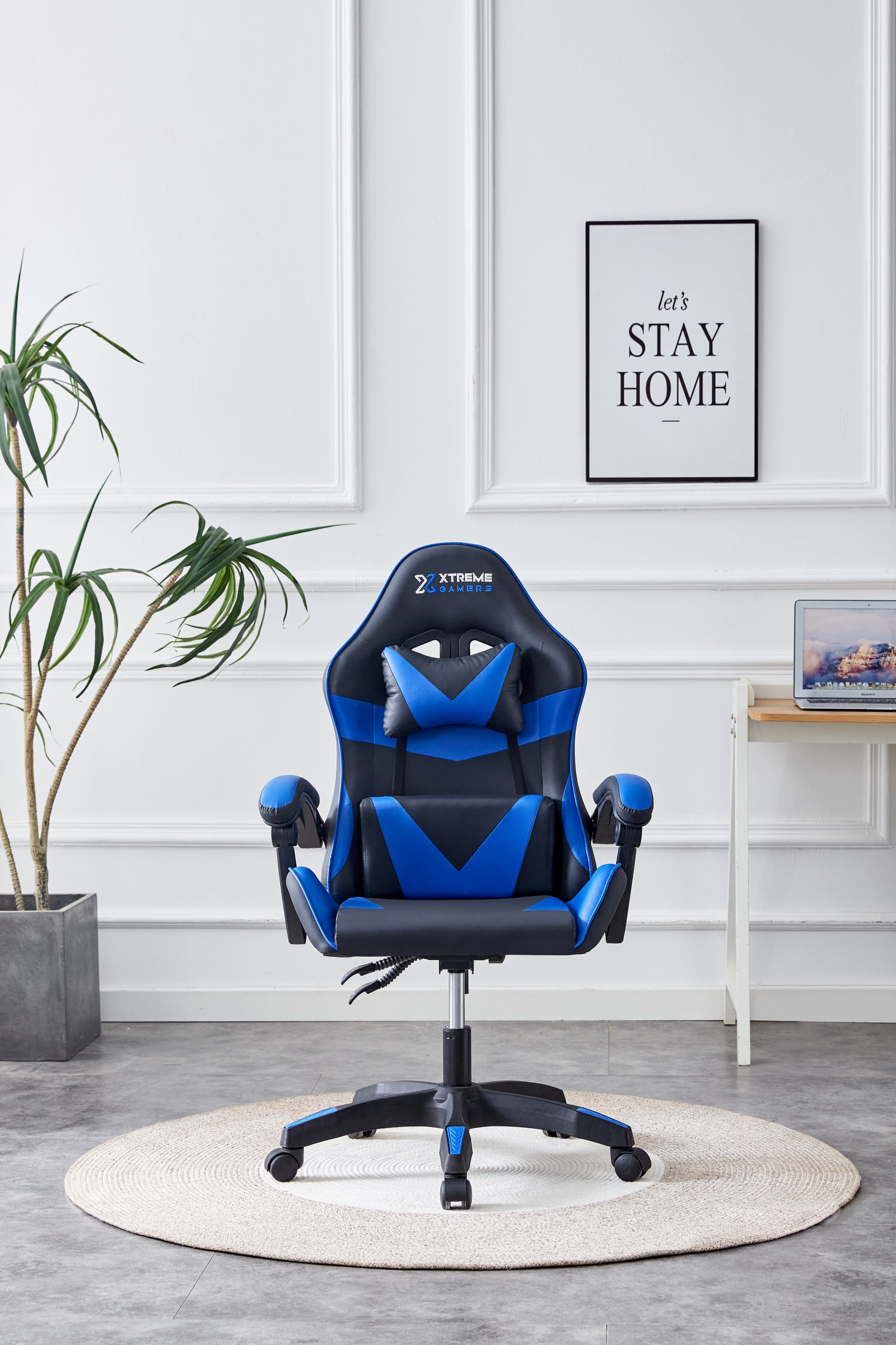 CADEIRA XTREME GAMERS CINESIS PRETA E AZUL