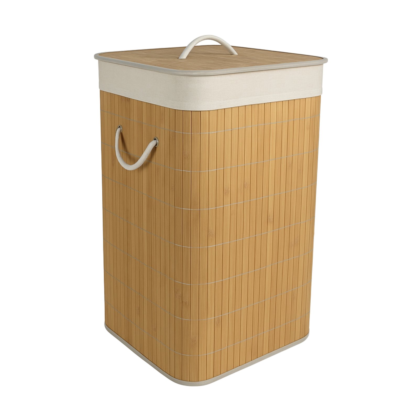 CESTO PARA LAVANDERIA DE BAMBU NATURAL