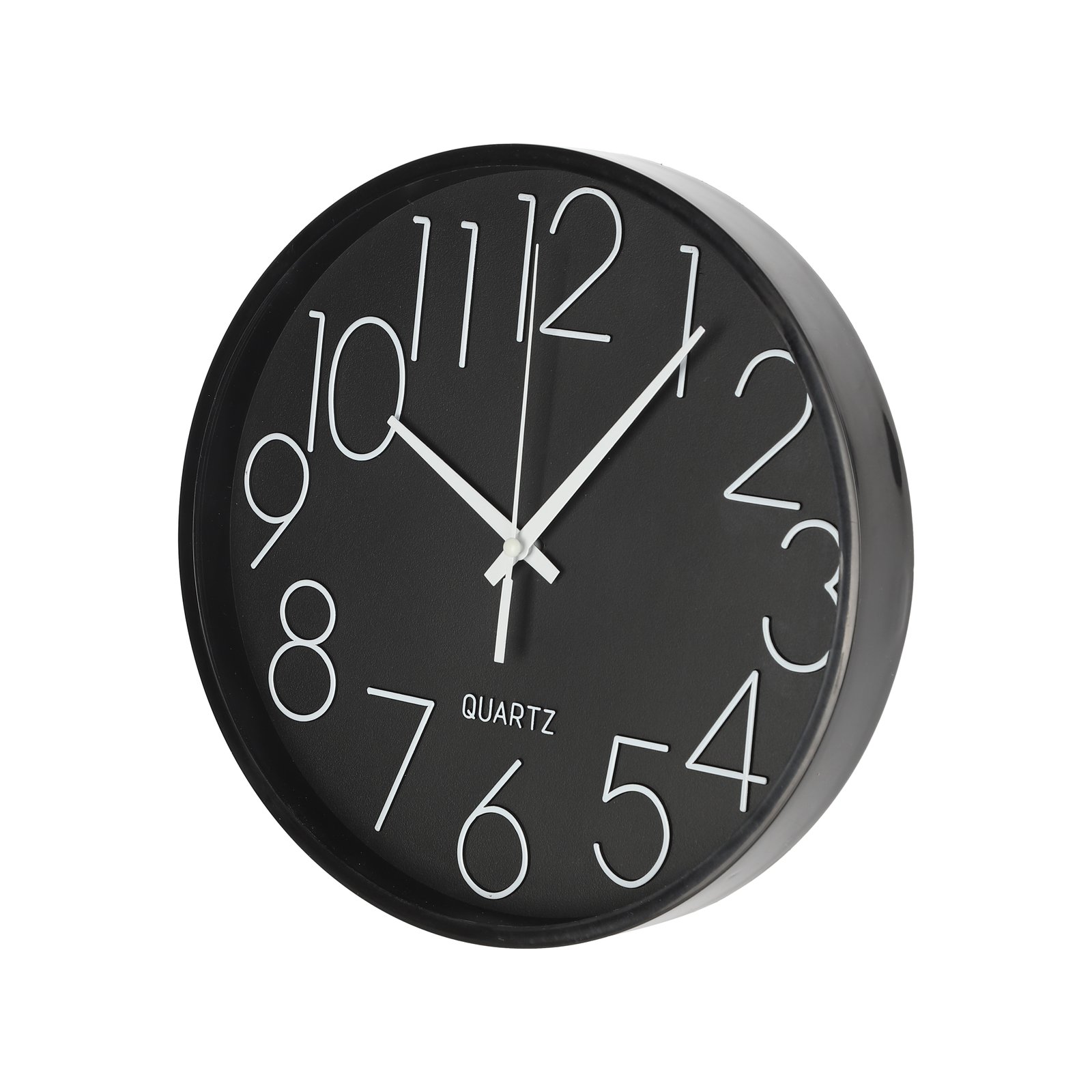 RELOGIO DE PAREDE PRETO COM NUMEROS BRANCOS
DIÂMETRO - 24CM