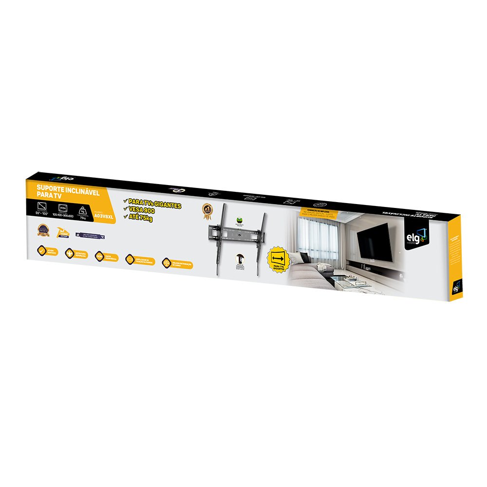 SUPORTE INCLINÁVEL VESA 900 PARA TELAS GIGANTES - DE 55" A 100 - A03V8XL