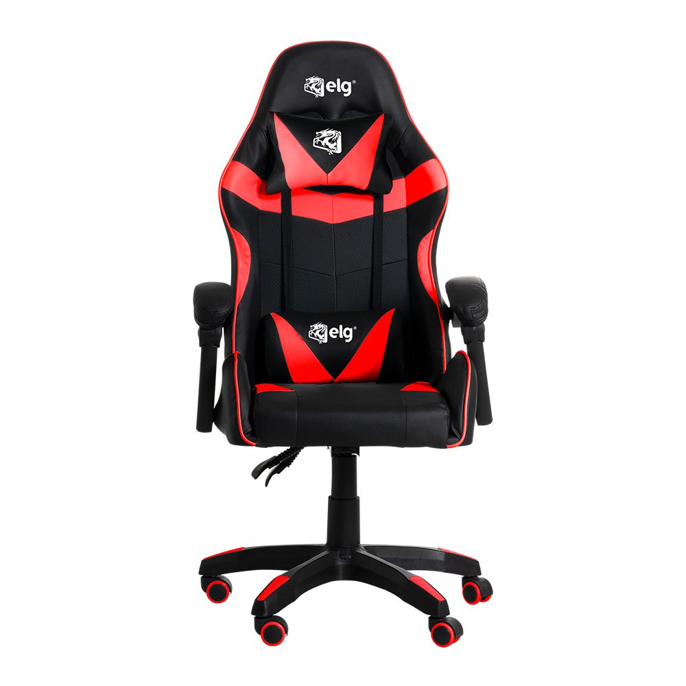CADEIRA GAMER DRAKON COM AJUSTE DE ALTURA ENCOSTO RECLINAVEL BRAÇOS ARTICULADOS COR: PRETO E VERMELHO