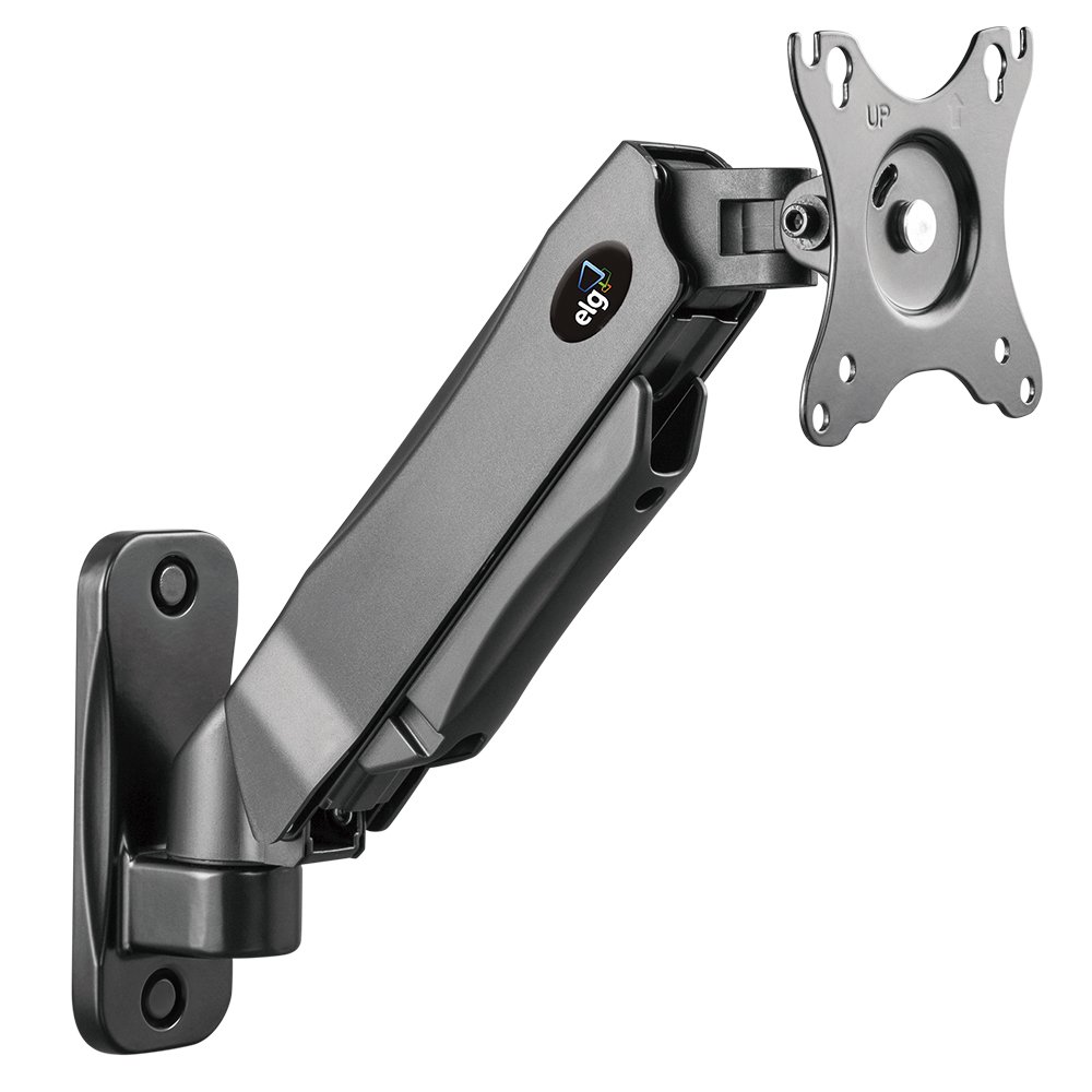 SUPORTE ERGONÔMICO MULTIARTICULADO DE PAREDE C/ PISTÃO A GÁS P/ MONITORES DE 17" A 35" - F410