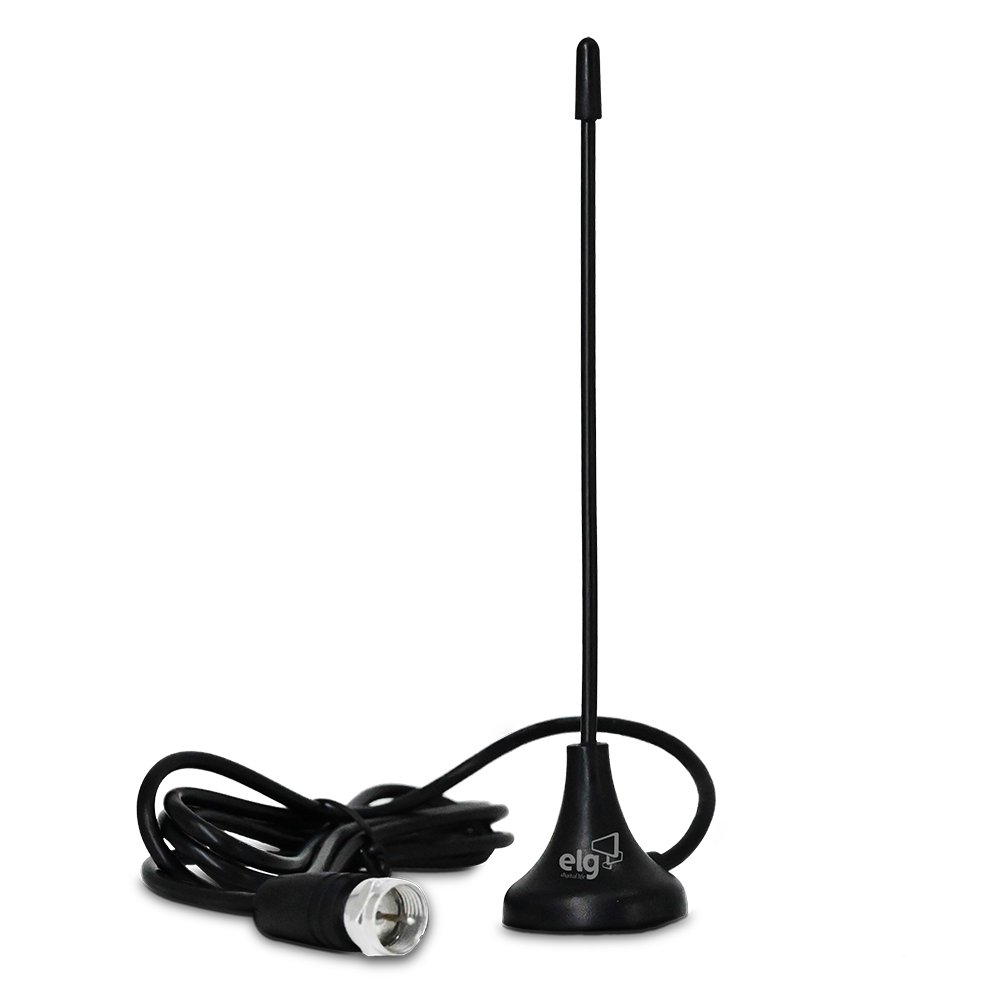 HDTV1300I - ANTENA SMART VIEW - 4K HDR - HDTV, UHF, VHF - CABO COAXIAL 2,5 M - ANALÓGICA/DIGITAL - PRETO - ELG DIGITAL LIFE