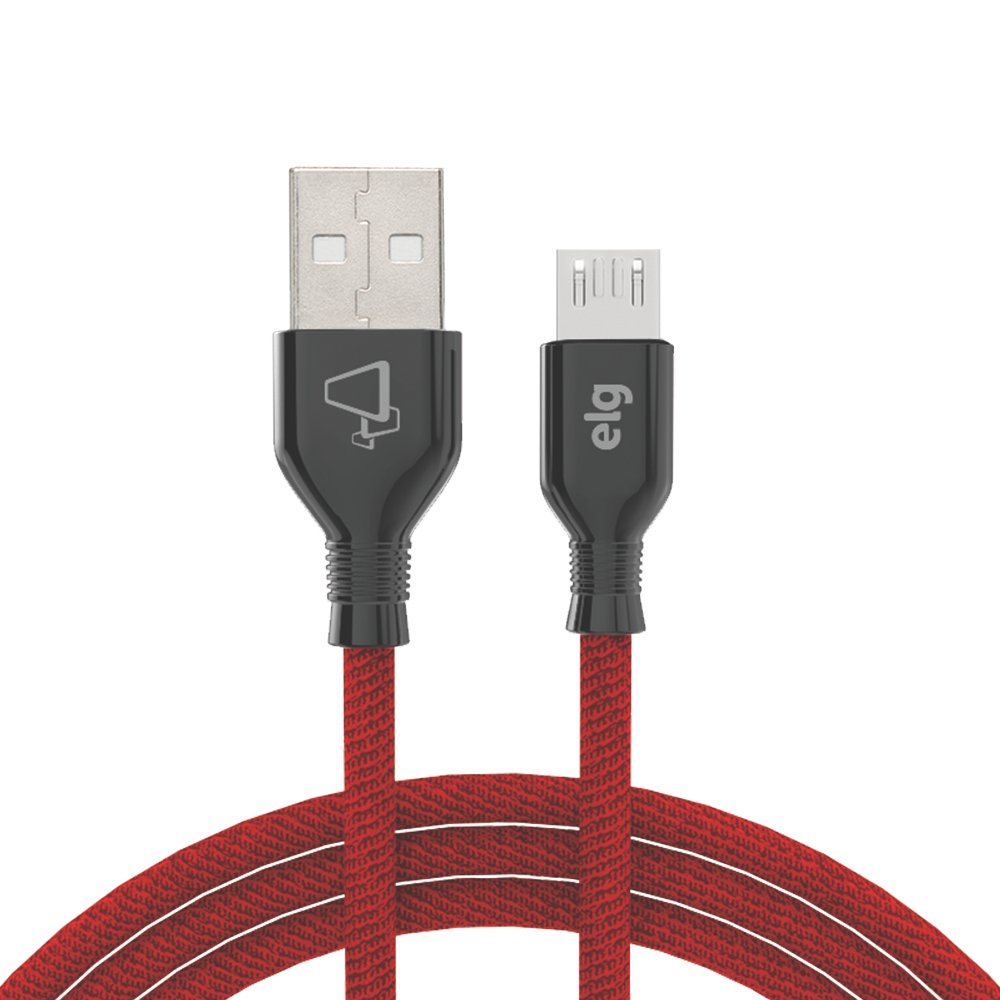 CABO MICRO USB BRAIDED RED - RECARGA E SINCRONIZACAO - 1 METRO - M510BRD