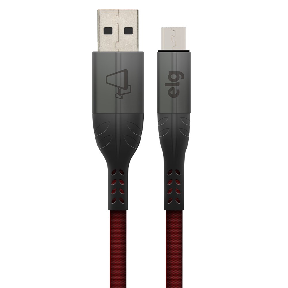 CABO MICRO USB CANVAS DUO COLORS - RECARGA/SINCRONIZACAO - 1 METRO - VERMELHO/PRETO - M510RD