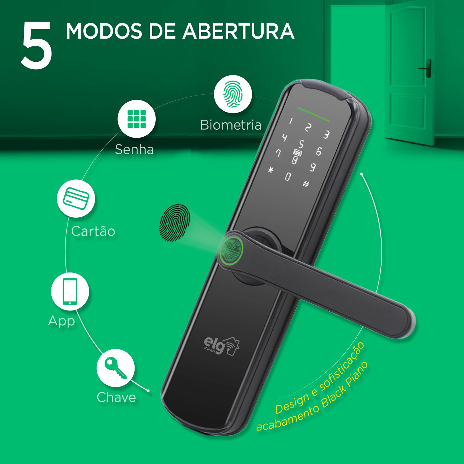 FECHADURA BIOMÉTRICA INTELIGENTE WI-FI - SHFB700