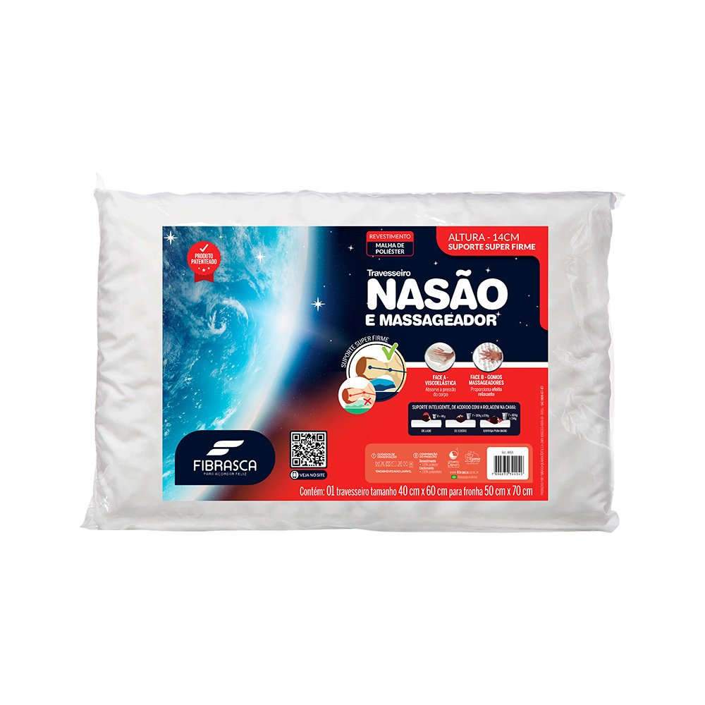TRAVESSEIRO NASÃO E MASSAGEADOR 40X60X14