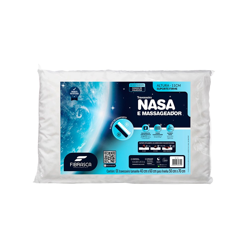 TRAVESSEIRO NASA E MASSAGEADOR 40X60X11