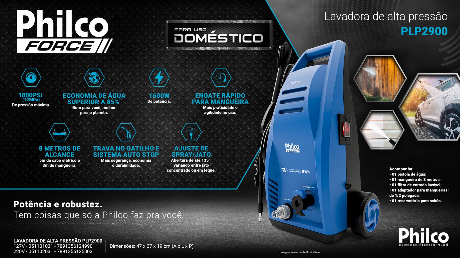 LAVADORA DE ALTA PRESSAO PLP2900 127V