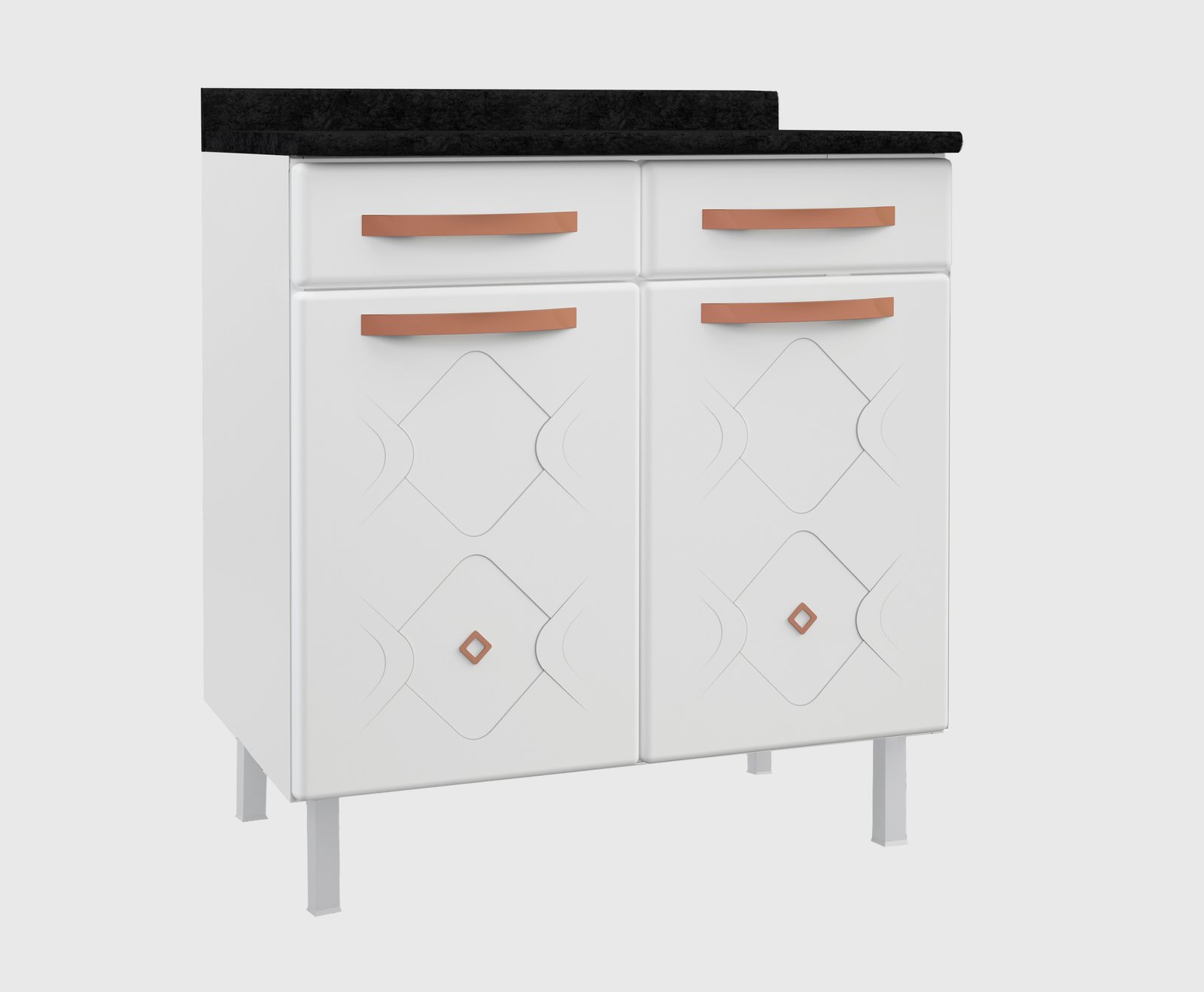 BALCAO DUPLO 2GV C/TAM MIRAGE NEW BRANCO