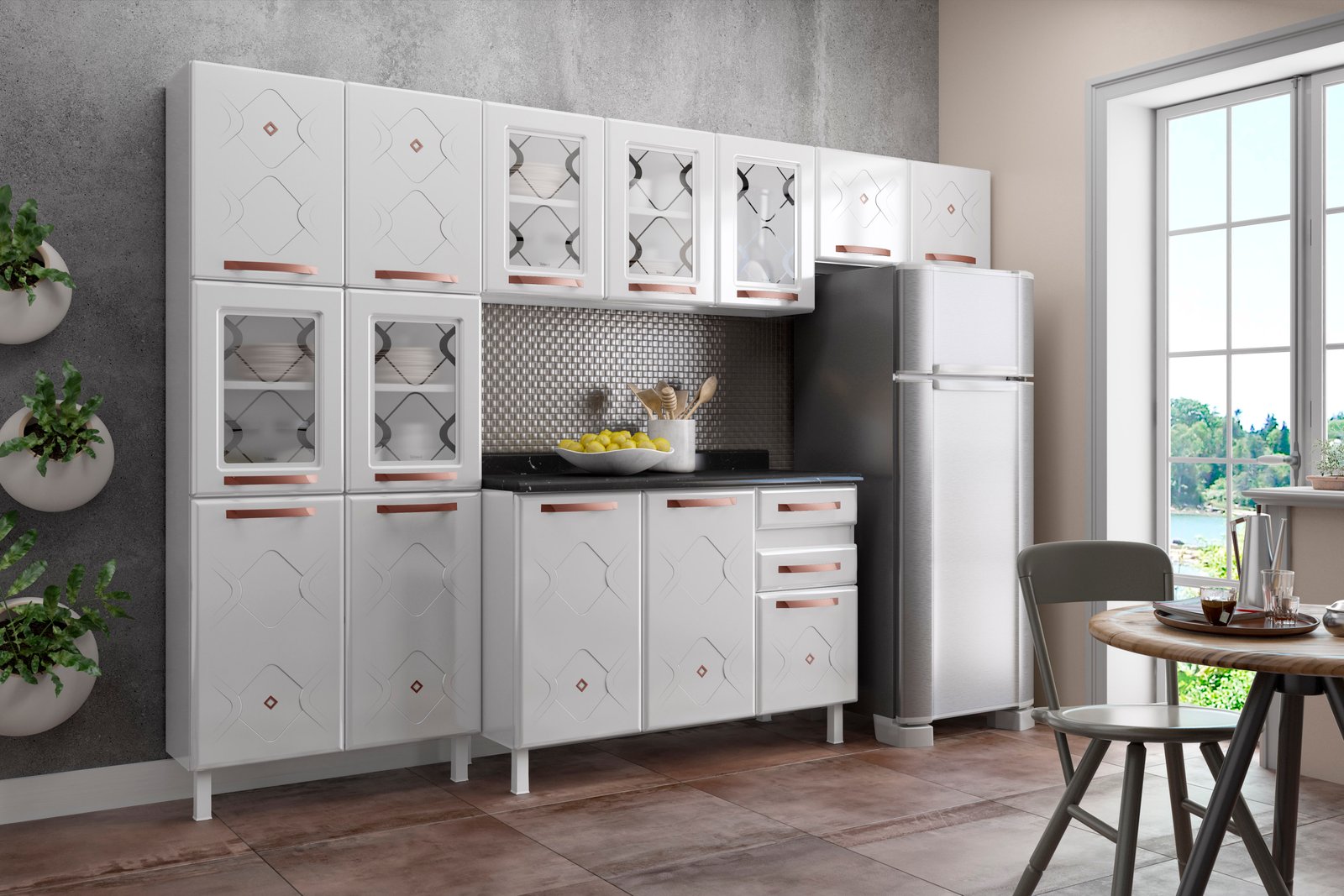COZINHA COMPACTA 61 MIRAGE NEW BRANCA - 5 VID