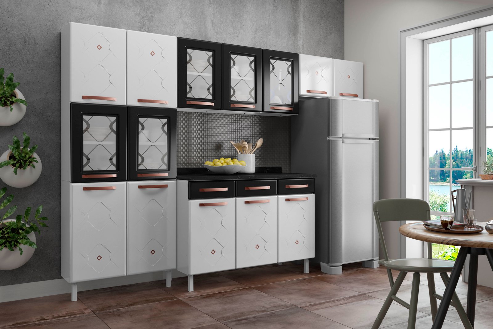 COZINHA COMPACTA 61 MIRAGE NEW PRETA - 5 VID