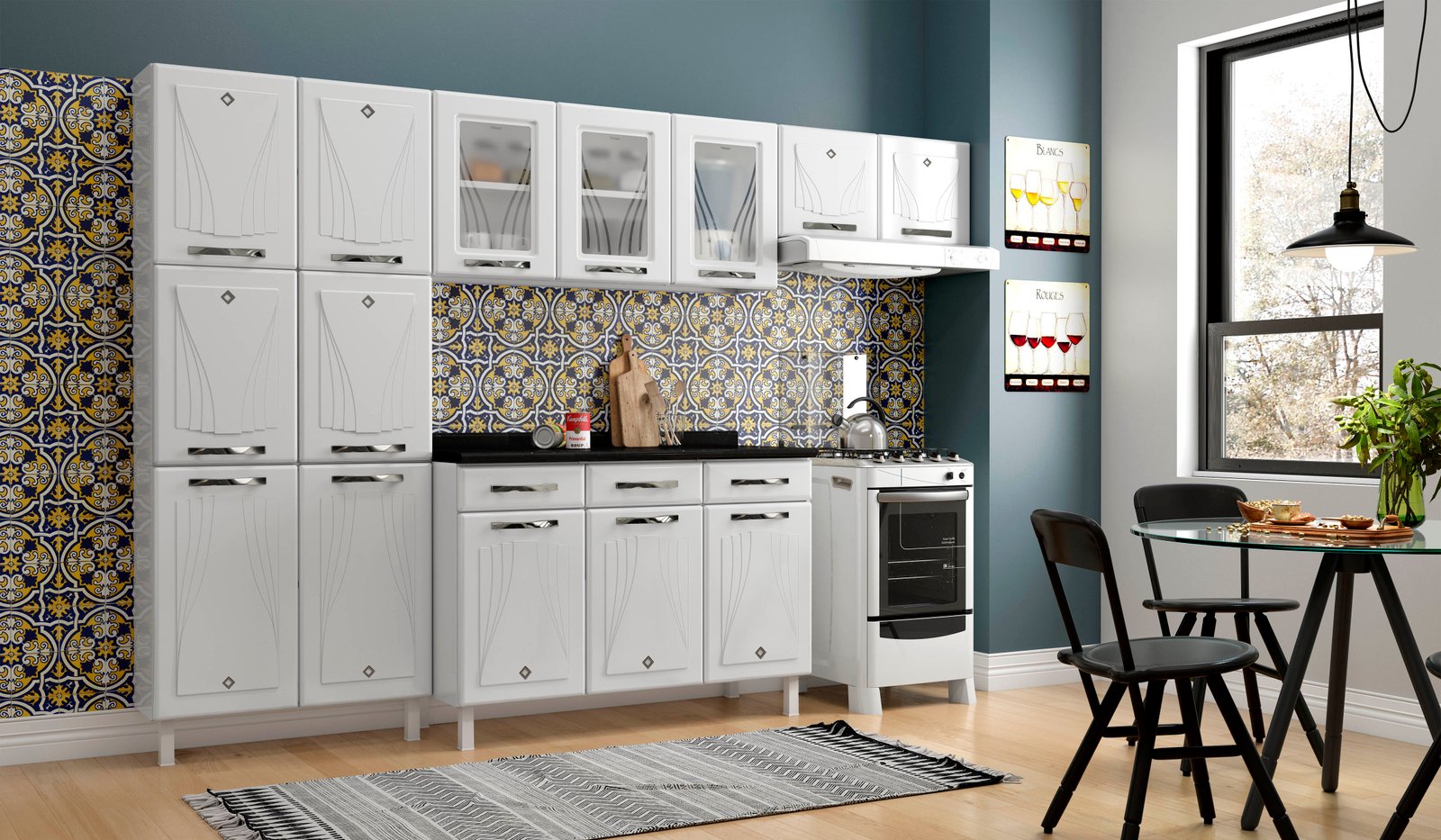 COZINHA COMPACTA 60 STAR NEW BRANCO - 3 VID