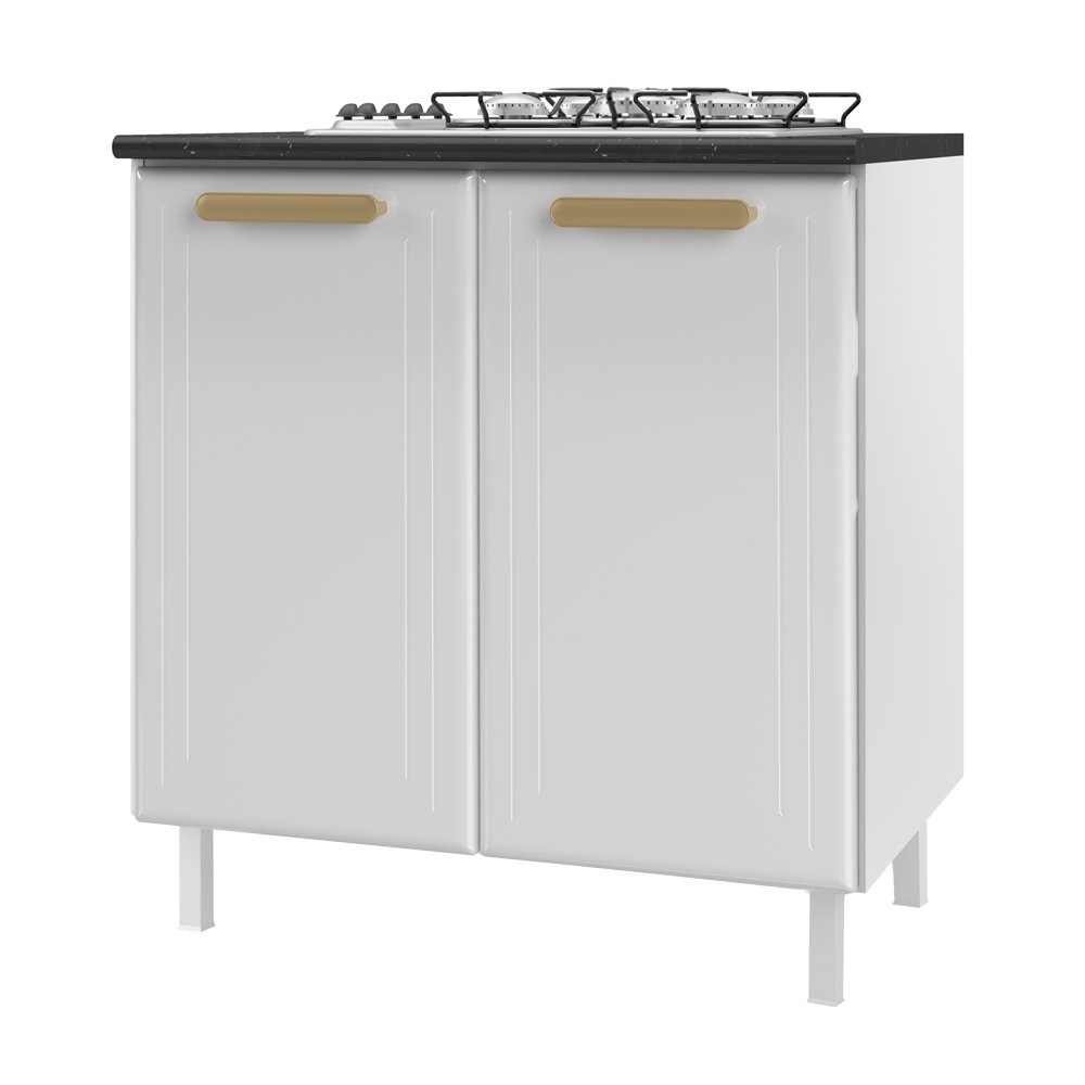 BALCAO DUPLO C/TAM P/COOKTOP 5 BOCAS AGATA BRANCO