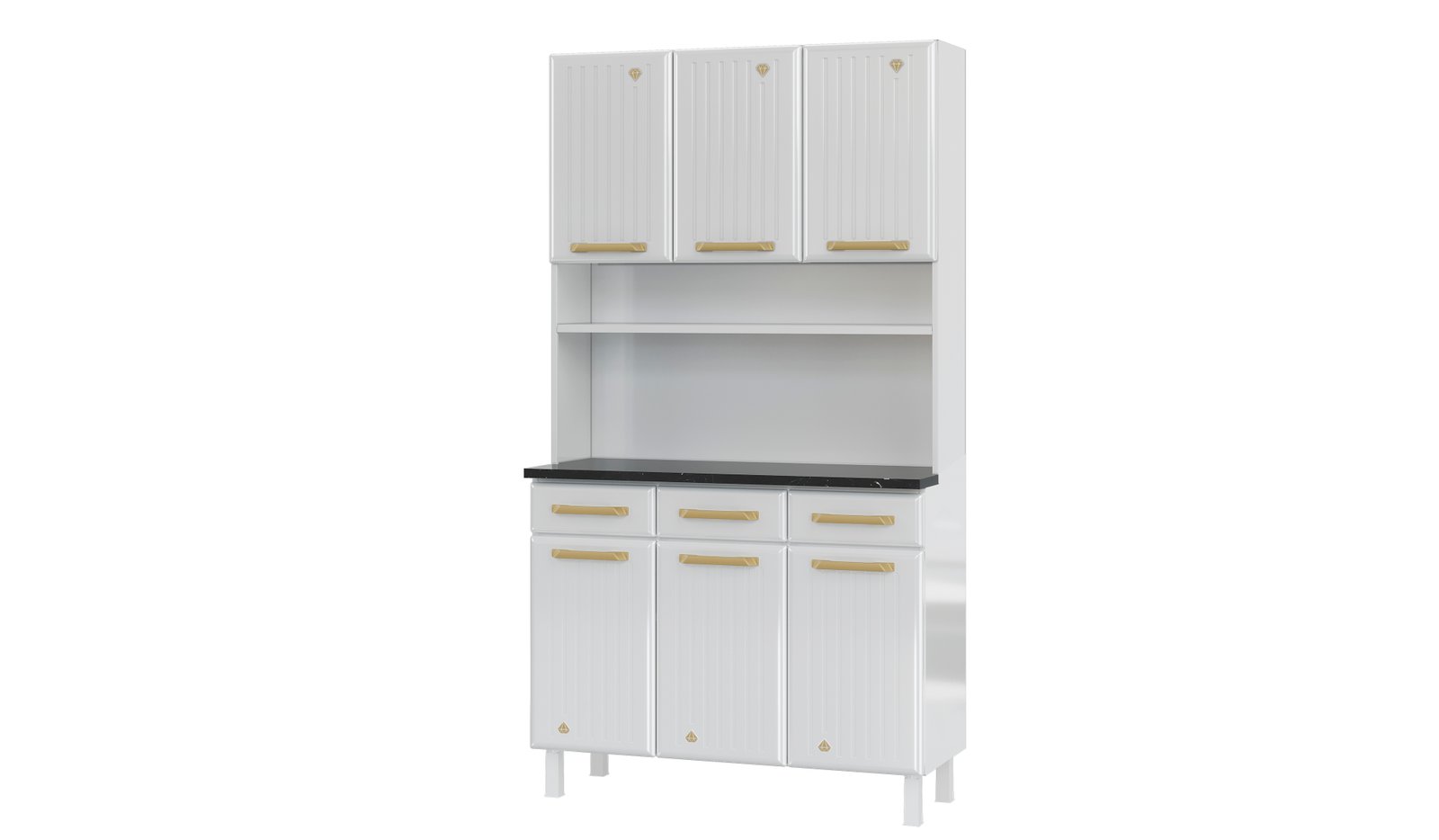 KIT TRIPLO C/TAM 3GV DIAMANTE NEW BRANCO