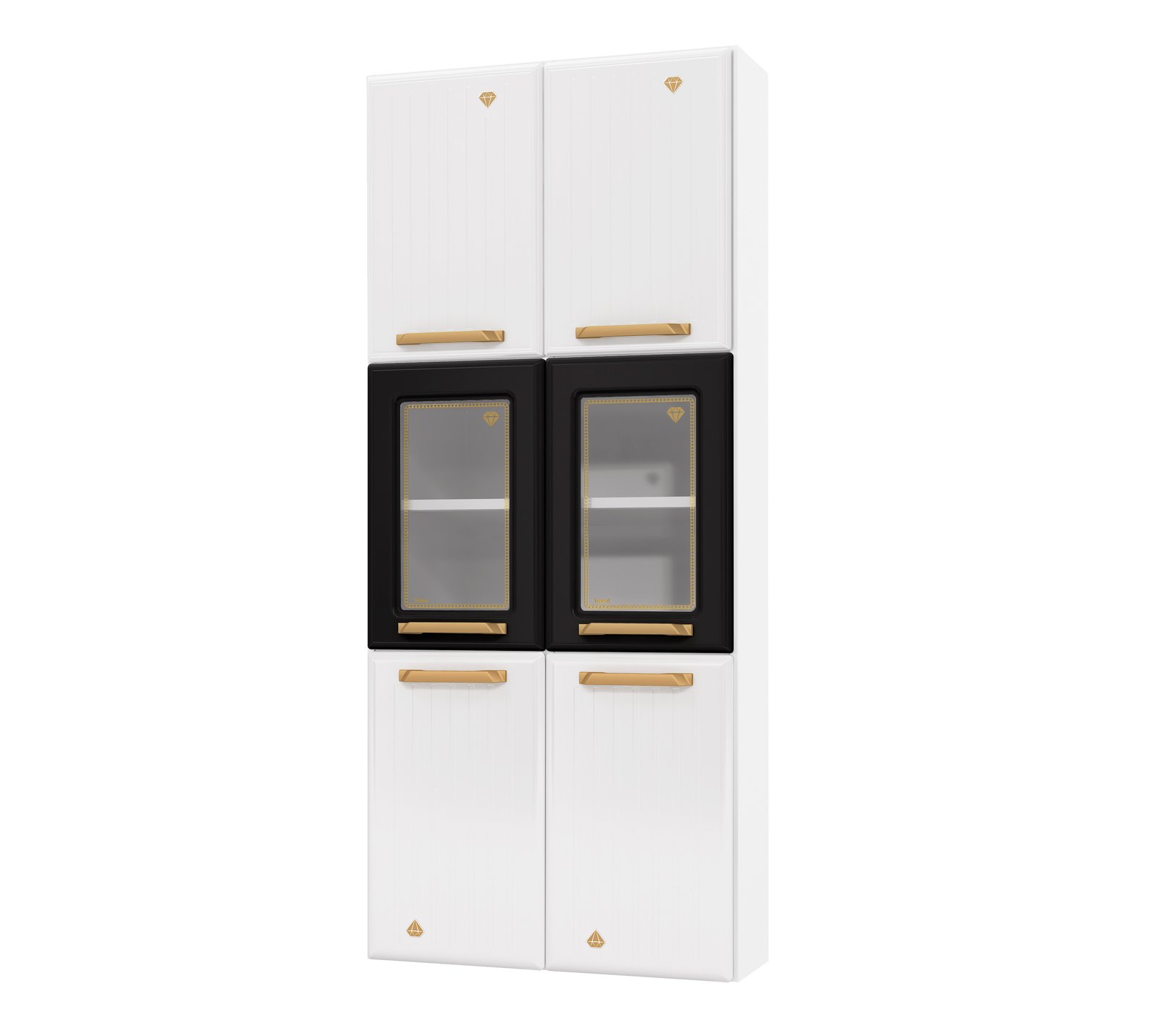 PANELEIRO DUPLO ALTO 2P C/V S/PE DIAMANTE NEW PRETO