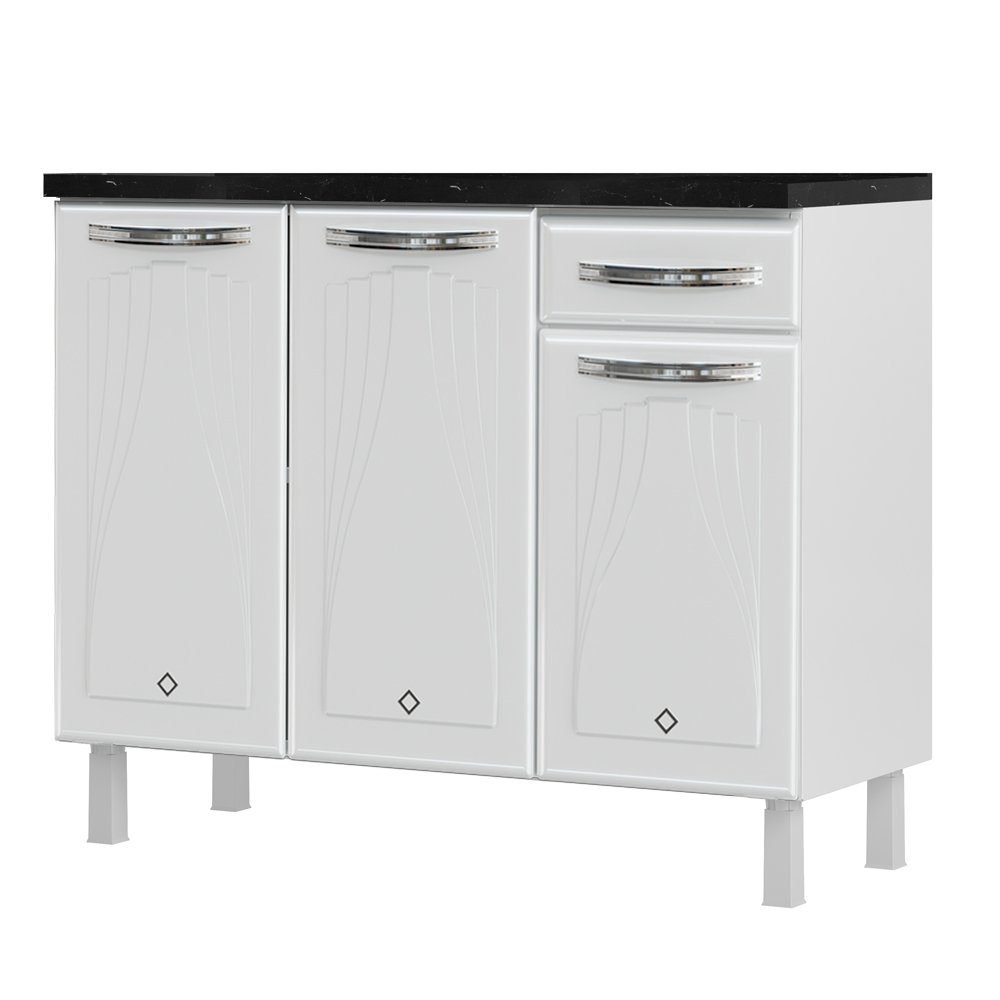 BALCAO CRISTAL TRIPLO 1GV C/TAM 15MM SMART BRANCO