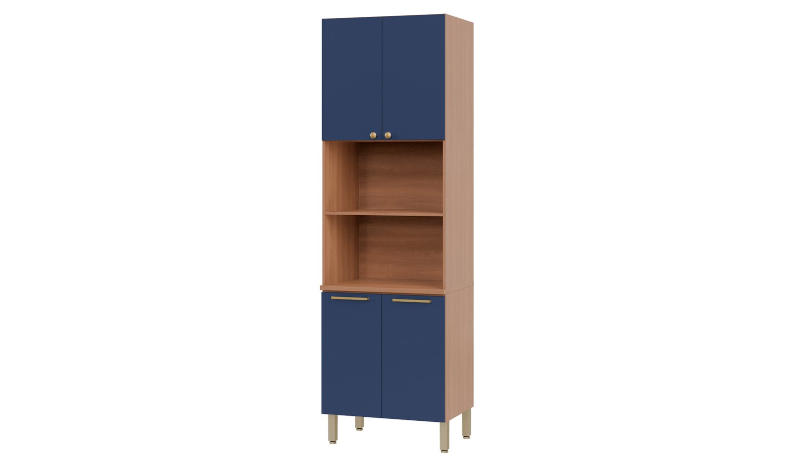 PANELEIRO SALVIA 700MM P/MICRO E FORNO 4PT FREIJO/AZUL