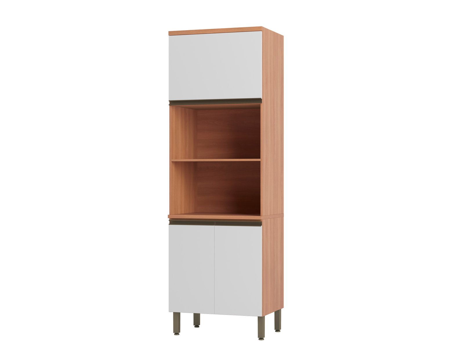 PANELEIRO MACADAMIA 700MM P/MICRO E FORNO 2PT 1PT BAS FREIJO/BRANCO